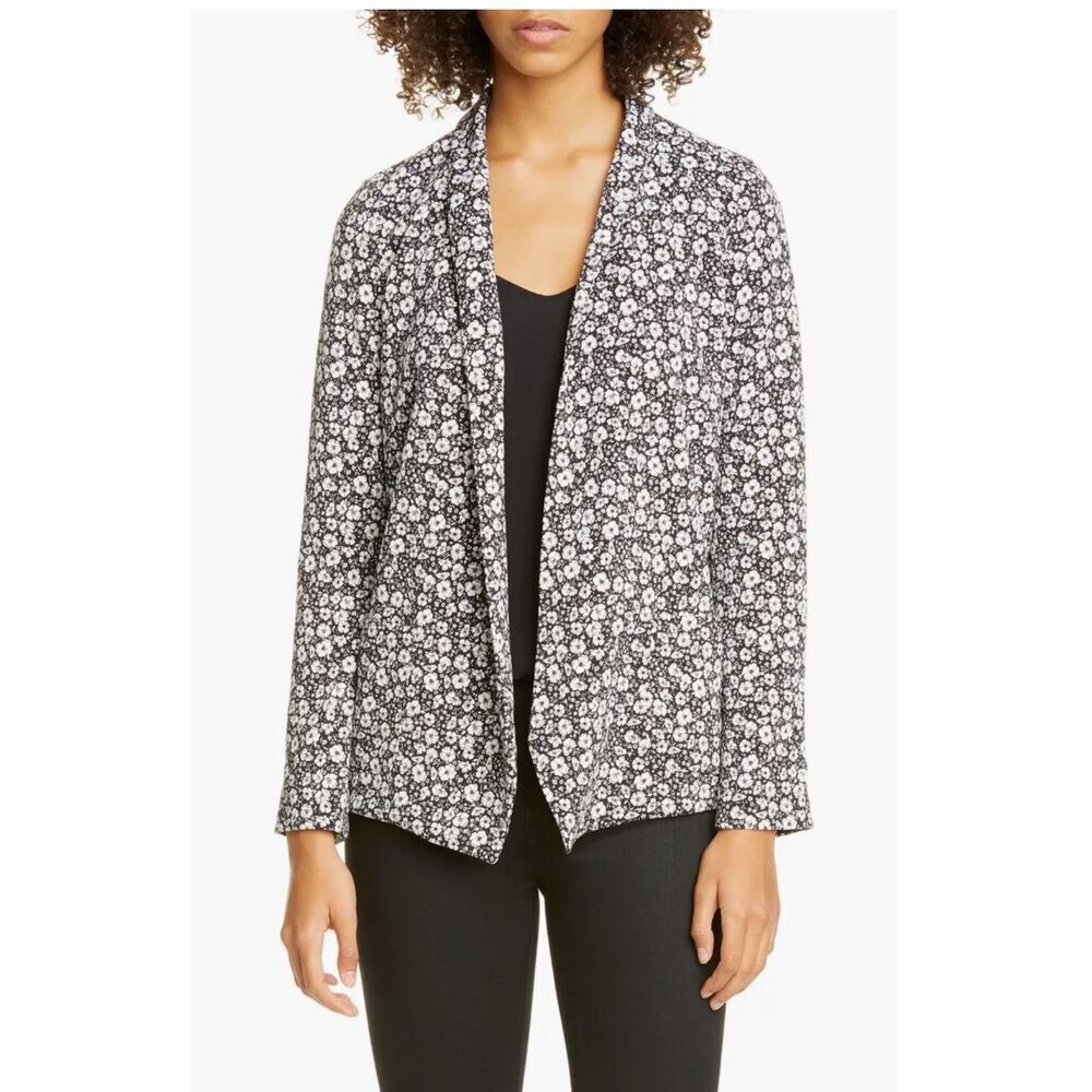 Roseanna Tippee floral print open front blazer 38 M